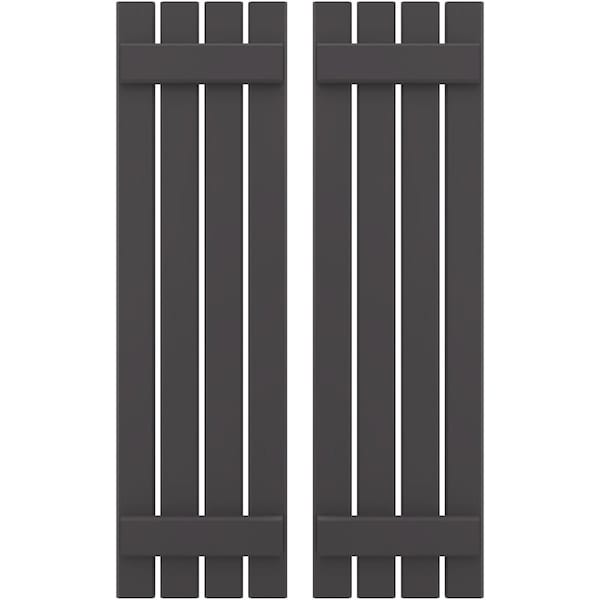 Ekena Millwork Americraft 4-Board, 2 Batten Exterior Real Wood Spaced Board-n-Batten Shutters, ARW101SB415X49SMH, PR ARW101SB415X49SMH - main